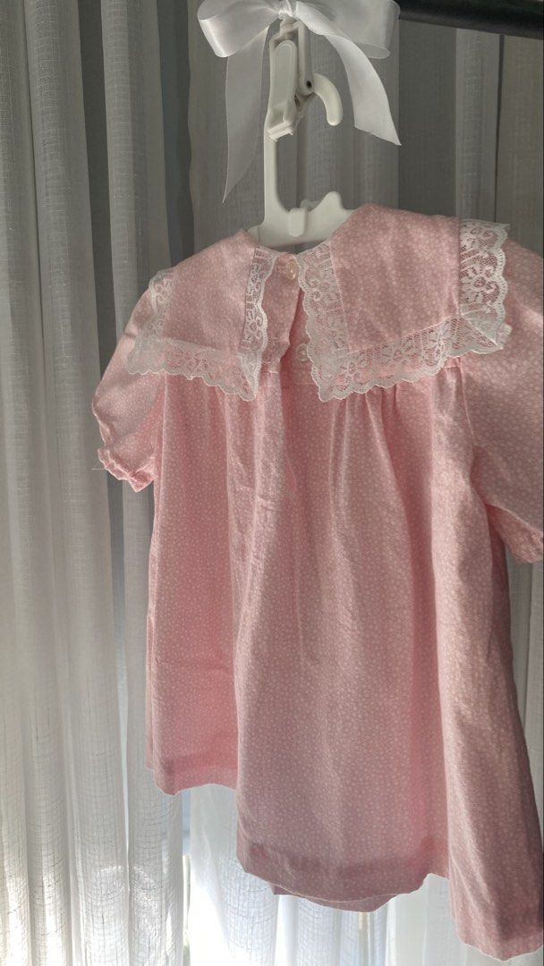 vintage dress ✿ (Category: Babies & Kids Fashion) located in Manila. Submitted by louiesalvador (Listing ID 1468718847, Image 3). Description: size: 2t on tag (fits true to size) • brand: evy • like new • sweet aesthetic with a prominent sailor collar design • loose-fitting, A-line dress.