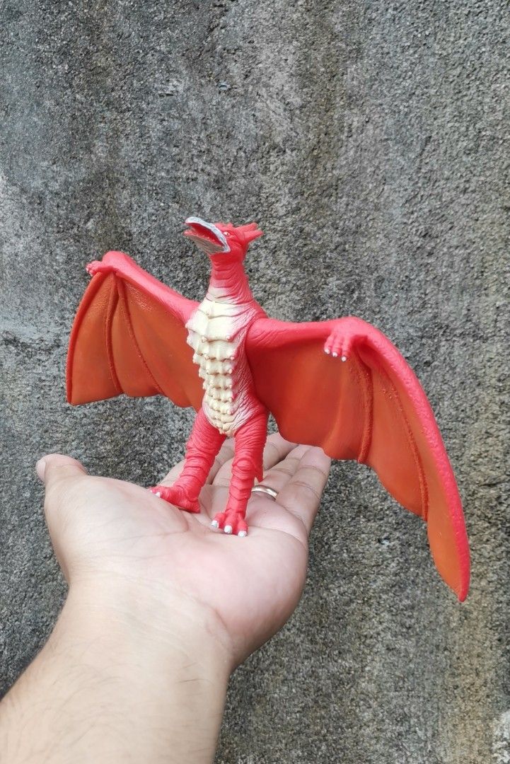 Vintage kaiju godzilla rodan (Category: Action & Battle Toys) located in Botolan. Submitted by weirdconnectioncollectibles (Listing ID 1468802890, Image 1). Description: Kaiju fire rodan Bandai 450 J&t shipping kahit saan sa pinas.