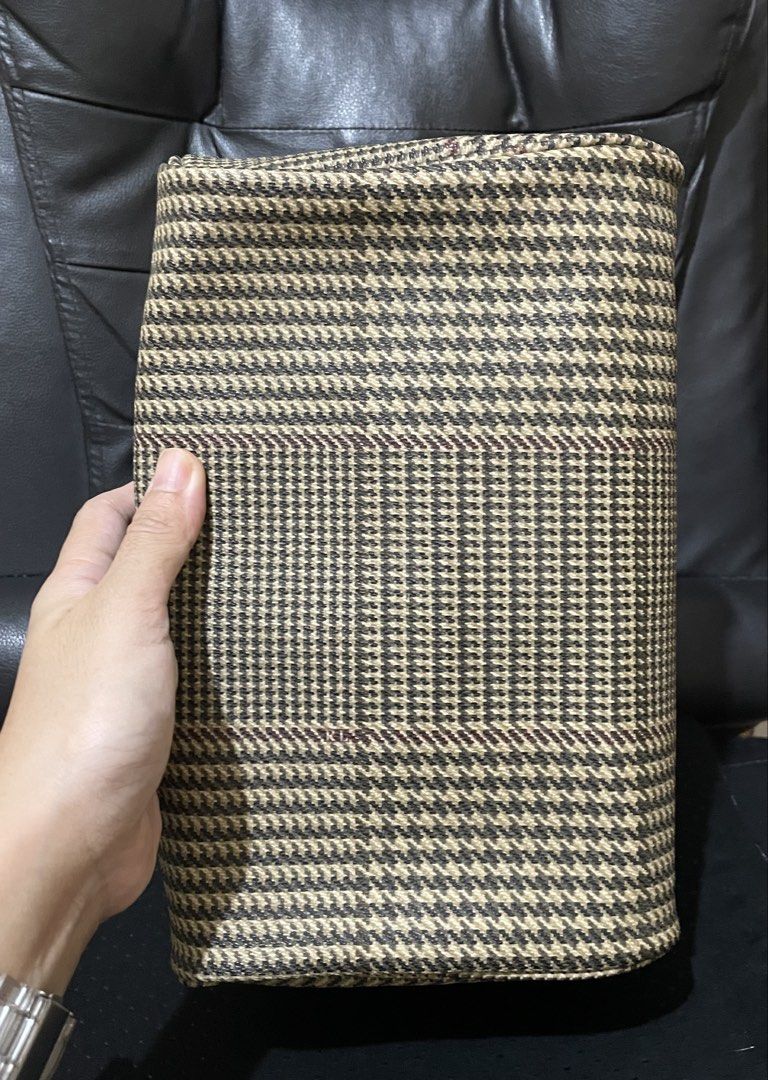 Vintage Polo Ralph Lauren Houndstooth (Category: Luxury Bags & Wallets) located in Cavite. Submitted by HelloAnn_Closet (Listing ID 1468891873, Image 2). Description: Vintage Polo Ralph Lauren Houndstooth/ PVC Mini Boston Bag • Material: Coated canvas / PVC with houndstooth-style plaid pattern and genuine leather handles/accents. - Super nice and structured - NO SLING .
