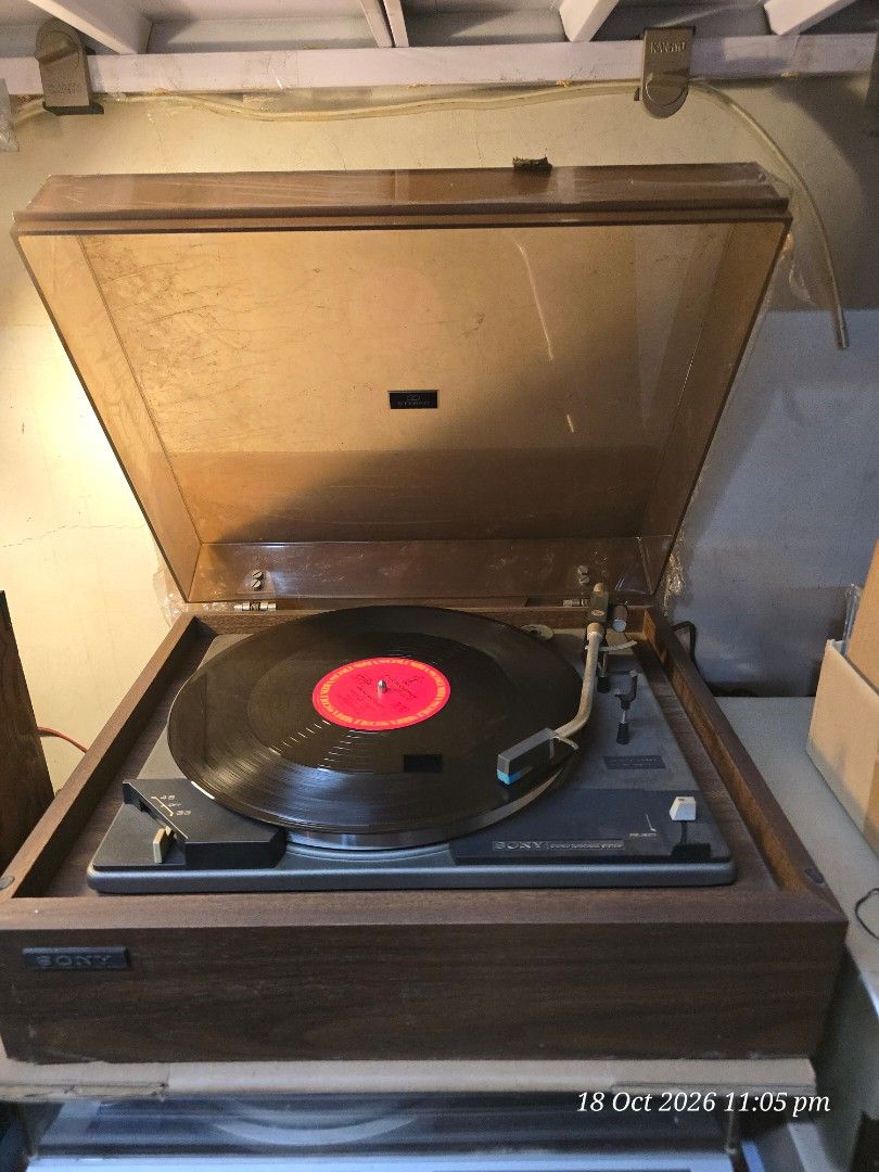 Vintage Sony PS-300 Idler type, semi automatic Turntable (Category: Portable Music Players) located in Caloocan City. Submitted by Lan_cab (Listing ID 1468888691, Image 1). Description: - Vintage Sony PS-300, Idler Type -Semi Automatic -33 and 45 RPM - Comes complete with orig tonearm, cartridge, and stylus -orig sony 45 adapter - Fully tested and spins properly - Standard RCA audio connections -all orig no history of repairs - made in Japan , ac