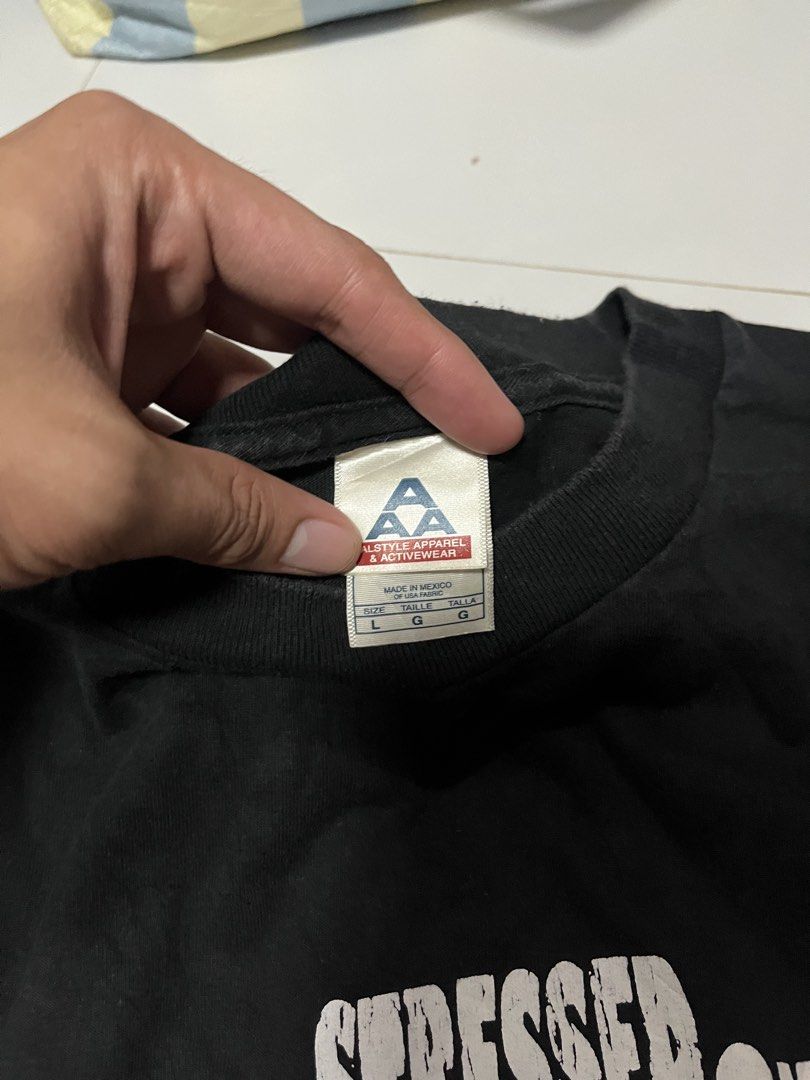 vintage statement shirt (Category: Tshirts & Polo Shirts ) located in San Simon. Submitted by wegintal (Listing ID 1468817736, Image 3). Description: vintage statement shirt Triple A on tag size large size L 21.5 x 30 Good condition ₱650+sf or offer.