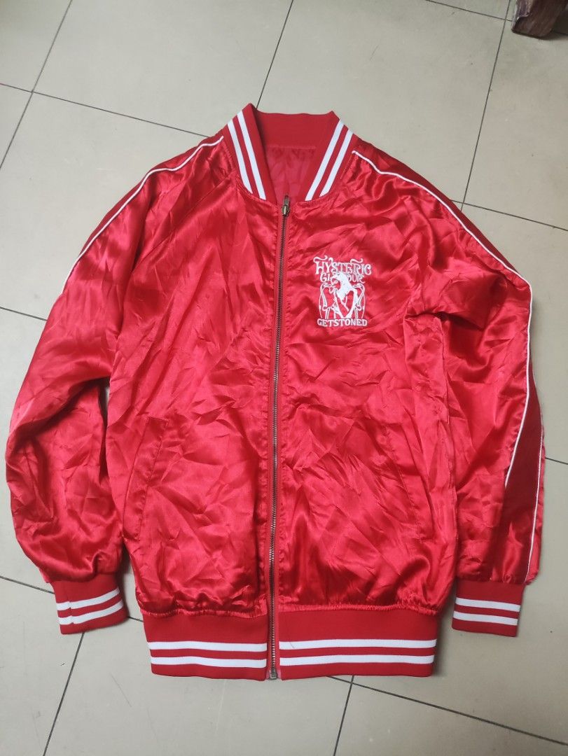 vintage y2k hysteric glamour (Category: Coats, Jackets and Outerwear) located in Bacoor. Submitted by silverdeer-ba35 (Listing ID 1468732170, Image 1). Description: forsale vintage y2k®️ hysteric glamour japan getstoned satin jacket no tags fit size. small to medium actual dimes 19 x 26 as new condition sariwa no issue 3k lang yours na bacoor cavite location DM📩 sure buyer..tnxxx.