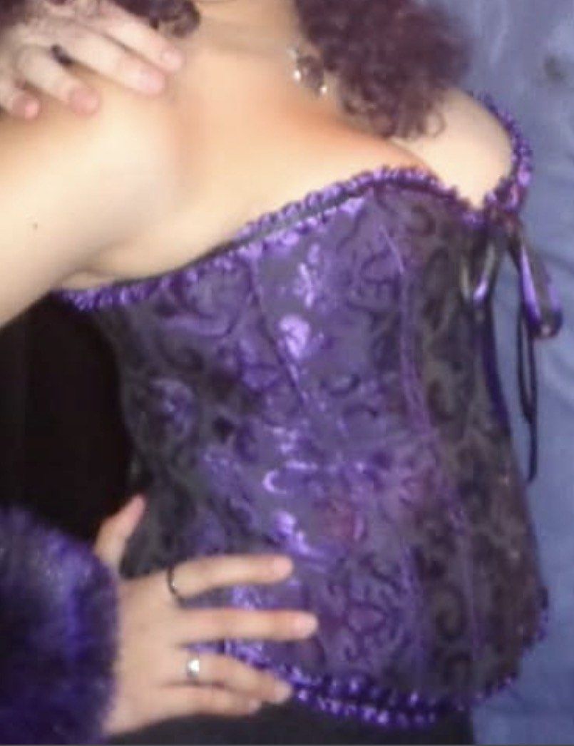 Violet & Black Corset for Halloween (Category: Others Tops) located in Las Pinas. Submitted by hanrue12 (Listing ID 1468744096, Image 2). Description: Violet and black corset good for halloween and other events.