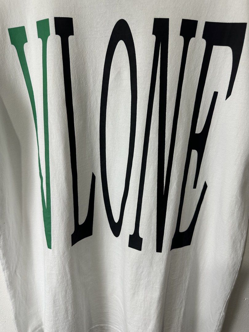 Vlone Green Staple Logo Tee (Category: Tshirts & Polo Shirts ) located in San Fernando. Submitted by jazzclosetest2018 (Listing ID 1468765814, Image 3). Description: My Location: San Fernando, Pampanga📍 Payment 1st Transaction! Vlone Green Staple Logo Tee Size: Small (on tag) up to Medium Fit L28" * W19.5" Very Good Condition Issue: re-stitched pin hole on left shoulder & cut wash tags see last 2 pics. for reference. ₱ 2999.00 + SF (or best offe