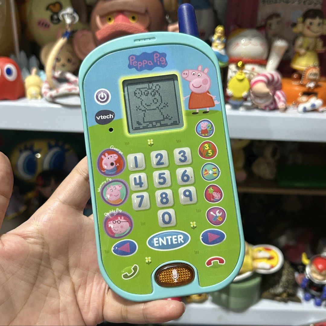 VTech Peppa Pig Telephone Toy - Excellent Working Condition (Category: Educational & Learning Toys) located in Quezon City. Submitted by kitsune.treasures (Listing ID 1468825333, Image 1). Description: *First to pay policy! *1 day reservation only. Failure to pay on time, auto cancel. 📍Quezon City * MOD: J&T | Lalamove * MOP: GCASH | BPI 📦ON HAND AND READY TO SHIP! CONDITION: WHAT YOU SEE IS WHAT YOU GET. Dimensions: Kindly check the photos for