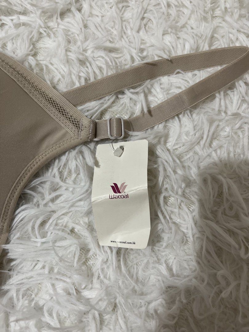 Wacoal LB3213 Nude Bra Size A90 (Category: Undergarments & Loungewear) located in Caloocan City. Submitted by clscloset.621 (Listing ID 1468783883, Image 2). Description: - Brand: Wacoal - Model: LB3213 - Condition: Brand new with original hang tag attached - Color: Nude - Size: A90 (Under bust: 90cm, Top bust: 100cm) - Design: Smooth fabric with stylish mesh trim along the cups - Closure: Back hook and eye - Straps: Adjustable for a personalized