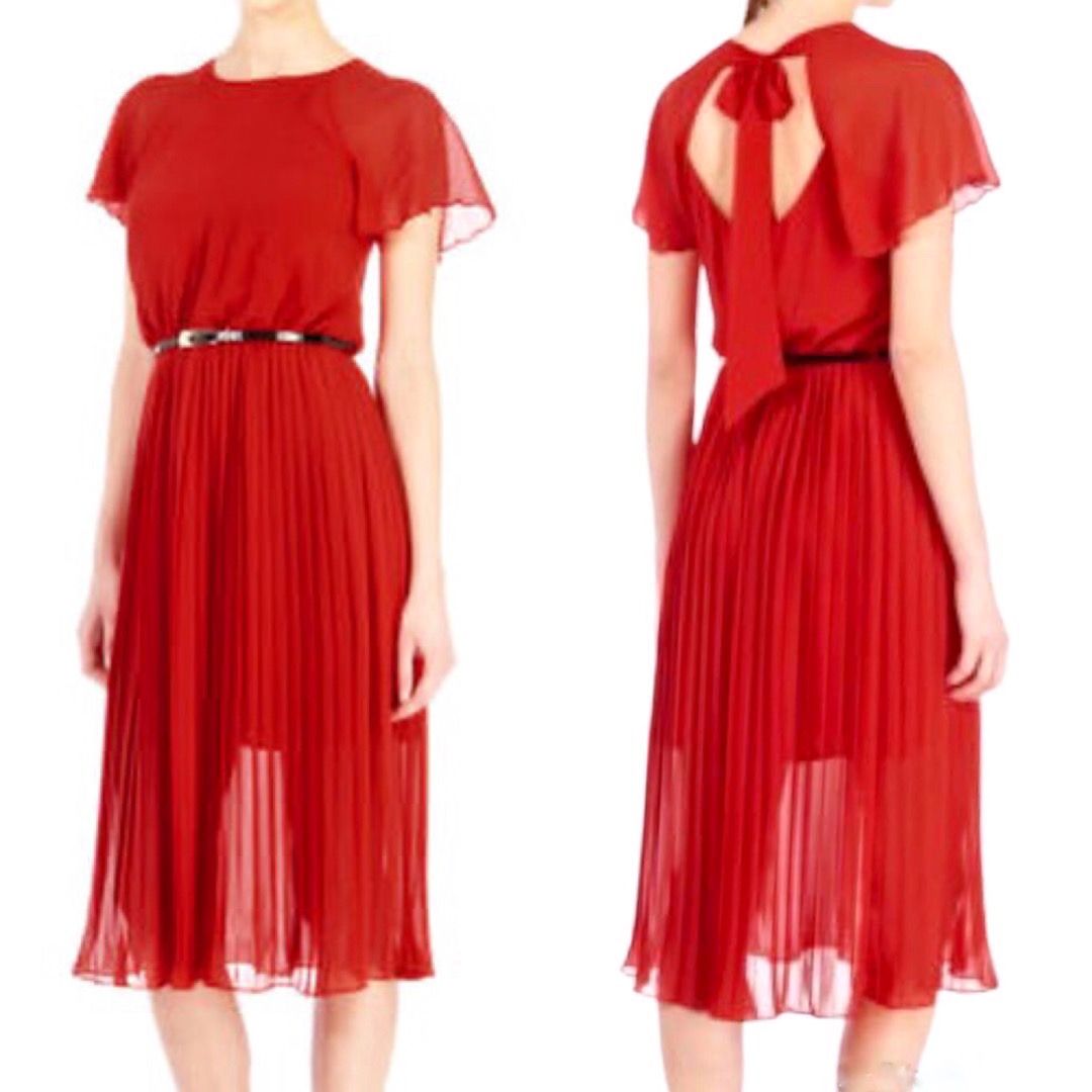 WAREHOUSE RED PLEATED DRESS (Category: Evening dresses & gowns) located in Marikina City. Submitted by minimalistmanila (Listing ID 1468738147, Image 2). Description: New Warehouse red pleated dress. Bought in Warehouse London. Fits small. Worth P6,400. Order now!.