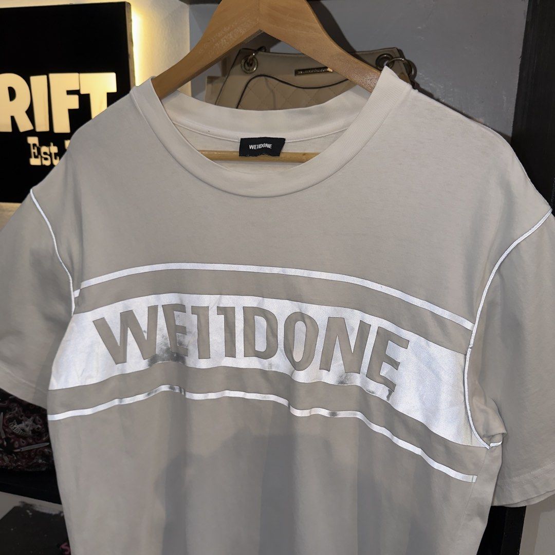Welldone Reflectorize White Shirt (Category: Tshirts & Polo Shirts ) located in Manila. Submitted by jerichomal82553 (Listing ID 1468875562, Image 3). Description: Welldone Reflectorize White Shirt 21 by 29 Good Condition Complete Tags CLAIM 1300.