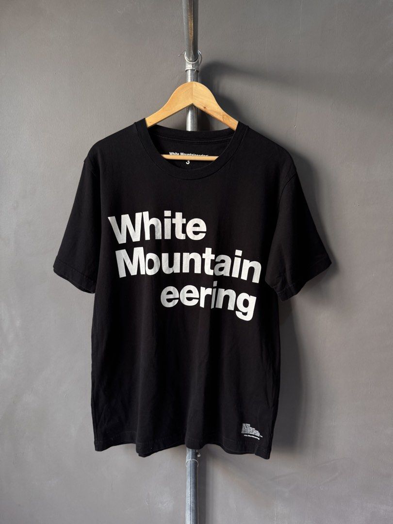 White mountaineering - Black Tshirt (Category: Activewear) located in Cabuyao City. Submitted by _streetflavor (Listing ID 1468793027, Image 1). Description: White mountaineering - Black Tshirt Excellent Size: 3 on tag fits M-L Length: 28 Width: 21.5 -1,000 pesos Dm.