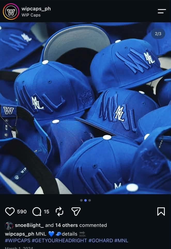 Wipcaps MNL EL LAY flatbrim snapback cap/hat (Category: Caps & Hats) located in Balagtas. Submitted by capncaps09 (Listing ID 1468728346, Image 2). Description: Wipcaps MNL EL LAY flatbrim snapback cap/hat brand new deadstock 2024 released 1550 srp only with certificate of authenticity and W tag.
