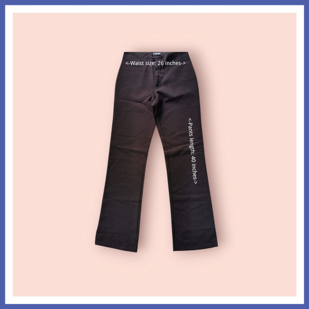 Womens Brown Flare Pants (Category: Other Bottoms) located in Bacoor. Submitted by nineties_kid (Listing ID 1468745835, Image 1). Description: <==• Womens Brown Flare Pants Size: Small Waist size: 26 inches Pants length: 40 inches Womens Sheer Casual Short Sleeve _________________________ -Modes Of Delivery: J&T/Lalamove/ LBC (Cash on Pick-up/COD) -Meet-up (Bacoor Cavite Area/Mandaluyong-Shaw,Hulo,Makati Ave) -Modes Of Payment: GCASH NO LAST MINU