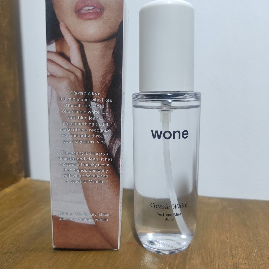Wone classic white perfume (Category: Fragrance & Deodorants) located in Baguio. Submitted by virtualgarage.sale (Listing ID 1468889013, Image 1). Description: Like new, barely sprayed to smell. Don't like the scent 400 pesos.
