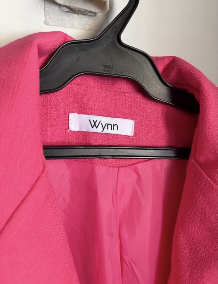 Wynn Pink Double Breasted Blazer Jacket (Category: Coats, Jackets and Outerwear) located in General Trias. Submitted by r_bimil (Listing ID 1468722182, Image 3). Description: Wynn Pink Double Breasted Blazer Jacket for sale!.