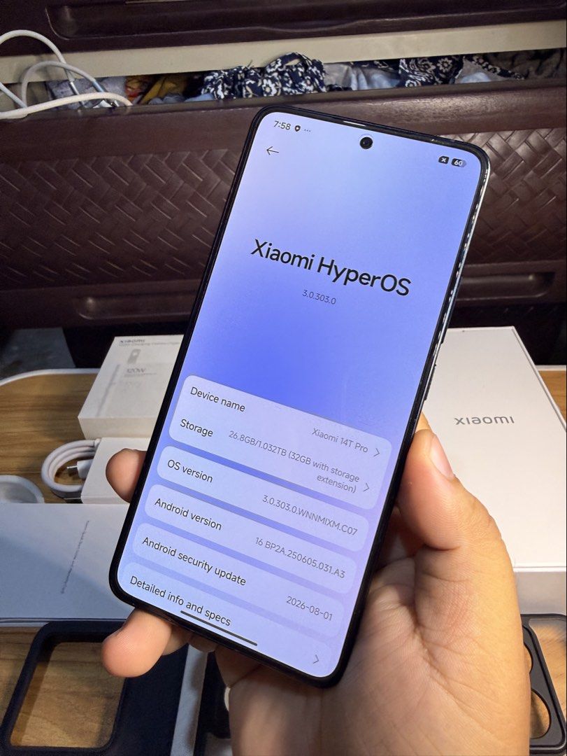 XIAOMI 14T PRO 1 TERABYTE (Category: Xiaomi) located in Caloocan City. Submitted by shope18345 (Listing ID 1468581158, Image 3). Description: Xiaomi 14T Pro 1 Terabyte Storage •Local purchased GLOBAL Rom •Minimal paintchips only •With free 120 watts original adaptor •With origina box, cable, 2 premium cases. 📍South caloocan area.
