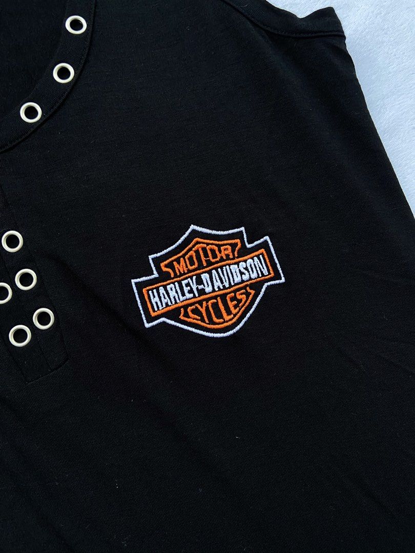 Y2k Grunge Harley Davidsons (Category: Blouses) located in General Santos City (Dadiangas). Submitted by kala_chuchi (Listing ID 1468812651, Image 2). Description: Size. Medium 15.5 inches width 25.5 inches length No flaws Over all condition Excellent .