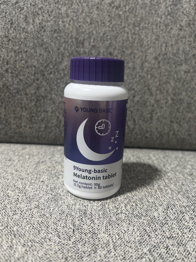 Young-Basic Melatonin Tablet 60 Tablets (Category: Vitamins & Supplements) located in Singapore. Submitted by michellene (Listing ID 1468817821, Image 1). Description: - Brand: Young-basic Melatonin Supplement - Condition: Brand new, unopened with seal intact - Quantity: 60 tablets (0.5g per tablet, 30g total net content) - Benefits: Helps regulate and improve sleep routines - Expiry Date: 21 April 2028 (Batch No: P04133603) - Packaging: White bo