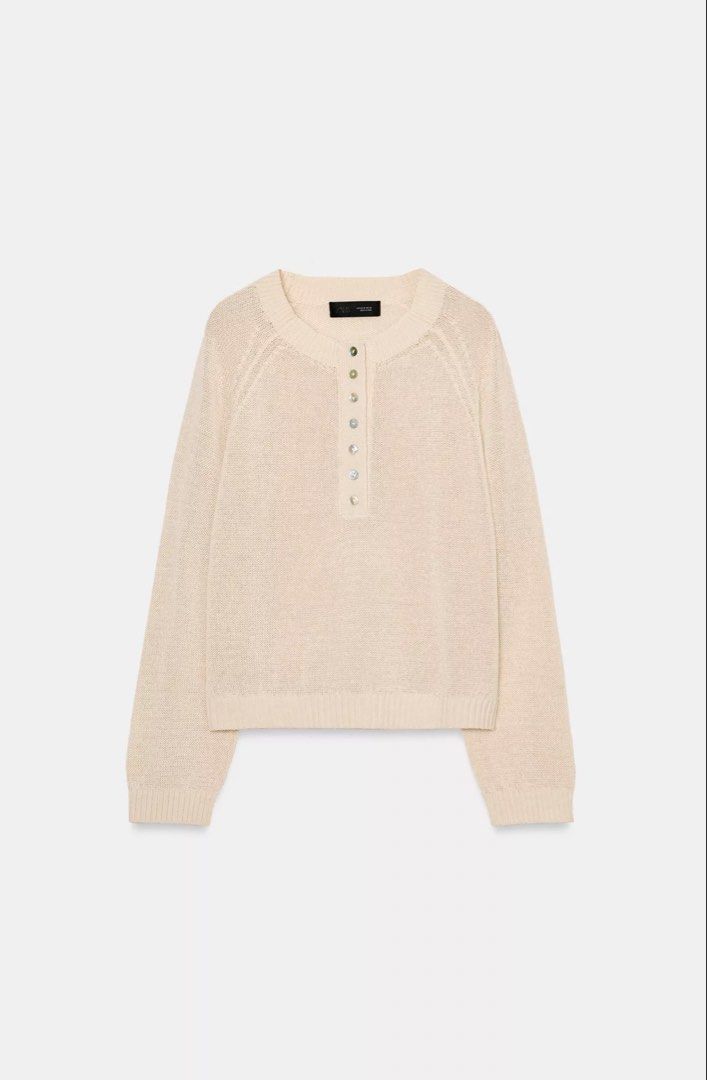 Zara Buttoned Knit Cardigan (Category: Longsleeves) located in Manila. Submitted by dalmideclutters (Listing ID 1468725204, Image 1). Description: -bnew -never worn -rfs: impulsive buying :(.