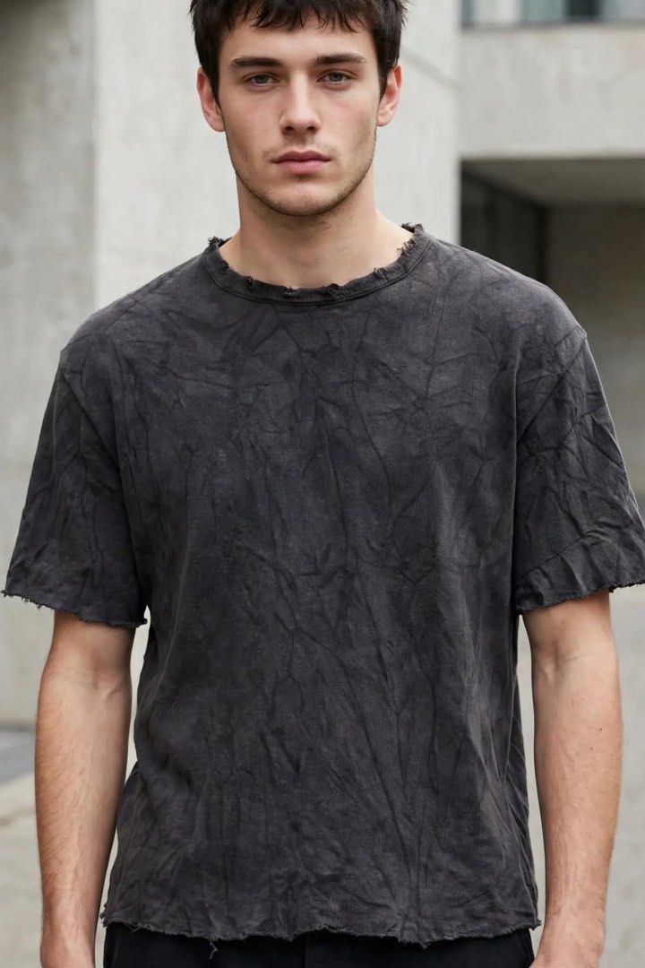 Zara distressed / raw edge boxy tee (Category: Tshirts & Polo Shirts ) located in Manila. Submitted by timelesswearoutfit (Listing ID 1468800326, Image 1). Description: Size xl Fit large to xl No issue No flwas.