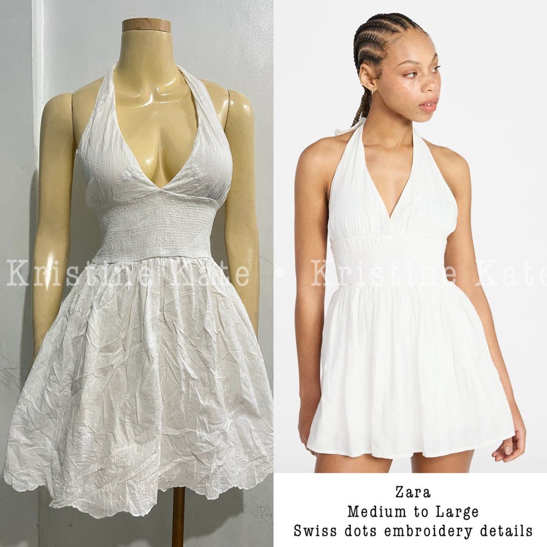Zara Dress (Category: Dresses) located in Iloilo. Submitted by curatedclobykaia_ (Listing ID 1468880212, Image 1). Description: Swiss dots eyelet fabric.