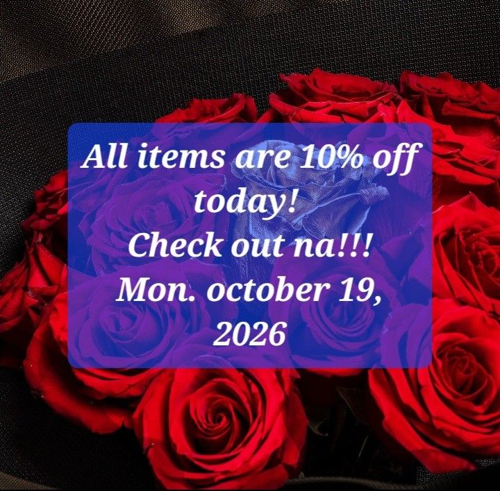 10% Off for all items today!!! (Category: Looking For) located in Batangas. Submitted by zenrez_shop (Listing ID 1468952436, Image 1). Description: Sale!!! 10% off all items today oct. 19, 2026.