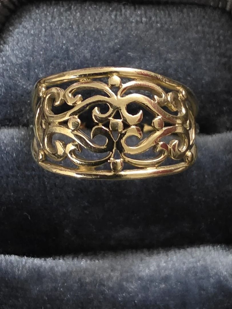 14k Filigree Yellow Gold solid size 6.5 (2.2g) (Category: Body Jewelry) located in Dumaguete. Submitted by kathgoldvintagepreowned (Listing ID 1469044100, Image 2). Description: .