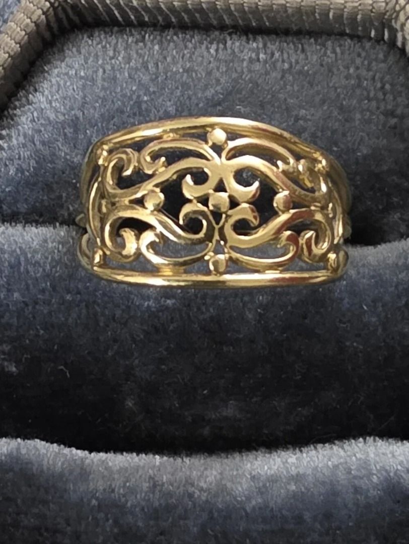 14k Filigree Yellow Gold solid size 6.5 (2.2g) (Category: Body Jewelry) located in Dumaguete. Submitted by kathgoldvintagepreowned (Listing ID 1469044100, Image 3). Description: .