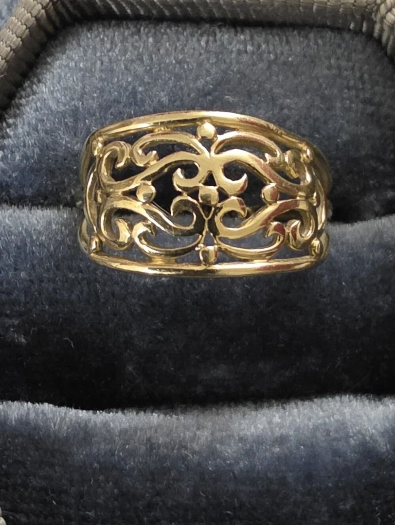 14k Filigree Yellow Gold solid size 6.5 (2.2g) (Category: Body Jewelry) located in Dumaguete. Submitted by kathgoldvintagepreowned (Listing ID 1469044100, Image 1). Description: .
