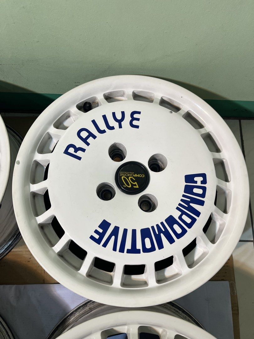 14s Rota Cosmo (Category: Mags and Tires) located in Quezon City. Submitted by jshdgzmn (Listing ID 1468963622, Image 3). Description: for sale: 14s Rota Cosmo 4x100 et35 issue: minor cosmetic scratches and paint chips on two wheels; missing one center cap. 📩 DM 📍Mindanao Ave., Quezon City.
