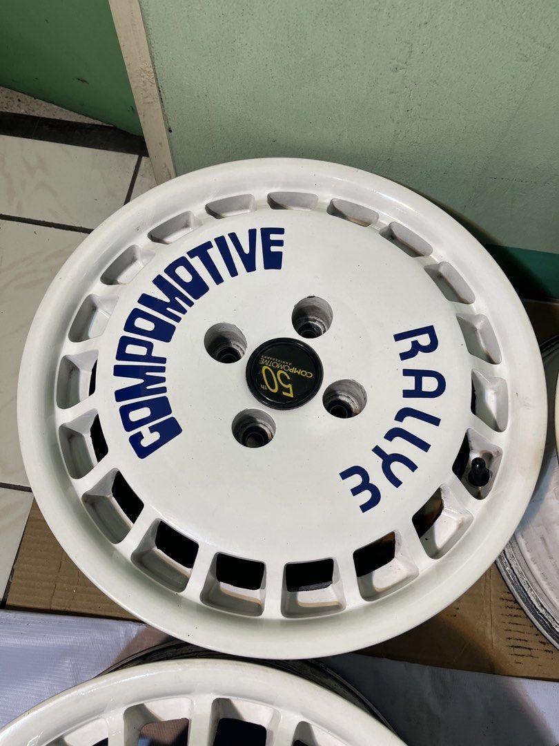 14s Rota Cosmo (Category: Mags and Tires) located in Quezon City. Submitted by jshdgzmn (Listing ID 1468963622, Image 2). Description: for sale: 14s Rota Cosmo 4x100 et35 issue: minor cosmetic scratches and paint chips on two wheels; missing one center cap. 📩 DM 📍Mindanao Ave., Quezon City.