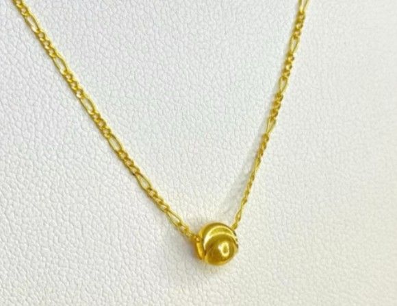 18k Figaro chain with Cat eyes pendant (Category: Necklaces) located in Danao, Cebu. Submitted by wildbear-27a149 (Listing ID 1468990075, Image 3). Description: 📌Brandnew 📌. 60 to. 70 Stemated Grams.