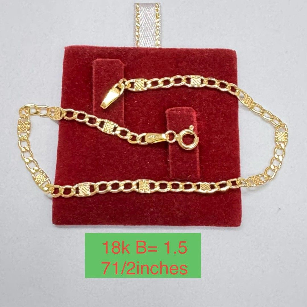 18k Saudi gold 3in1 bracelet (Category: Bracelets) located in Manila. Submitted by bhelgoldseller2ndaccount (Listing ID 1468978874, Image 2). Description: New!!✨New!!✨New!! Authentic 18k Saudi Golds 💯pawnable/naisasanla 💯with high appraisal rate 💯good investment 💯Direct supplier price 👉OPEN for resellers 🌺please take time to evaluate their actual sizes and grams 👉Best panggift for all occasions ✅ Sold per grams not per piece Kya lowest pri