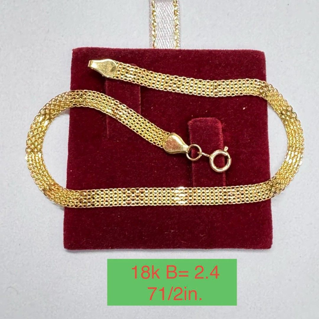 18k Saudi gold Bismark bracelet (Category: Bracelets) located in Manila. Submitted by bhelgoldseller2ndaccount (Listing ID 1468977930, Image 2). Description: New!!✨New!!✨New!! Authentic 18k Saudi Golds 💯pawnable/naisasanla 💯with high appraisal rate 💯good investment 💯Direct supplier price 👉OPEN for resellers 🌺please take time to evaluate their actual sizes and grams 👉Best panggift for all occasions ✅ Sold per grams not per piece Kya lowest 