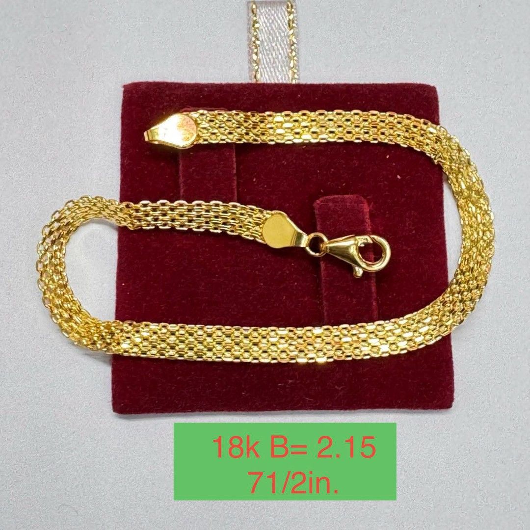 18k Saudi gold Bismark bracelet (Category: Bracelets) located in Manila. Submitted by bhelgoldseller2ndaccount (Listing ID 1468977930, Image 3). Description: New!!✨New!!✨New!! Authentic 18k Saudi Golds 💯pawnable/naisasanla 💯with high appraisal rate 💯good investment 💯Direct supplier price 👉OPEN for resellers 🌺please take time to evaluate their actual sizes and grams 👉Best panggift for all occasions ✅ Sold per grams not per piece Kya lowest 