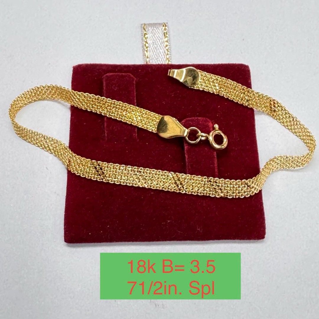 18k Saudi gold Bismark bracelet (Category: Bracelets) located in Manila. Submitted by bhelgoldseller2ndaccount (Listing ID 1468977930, Image 1). Description: New!!✨New!!✨New!! Authentic 18k Saudi Golds 💯pawnable/naisasanla 💯with high appraisal rate 💯good investment 💯Direct supplier price 👉OPEN for resellers 🌺please take time to evaluate their actual sizes and grams 👉Best panggift for all occasions ✅ Sold per grams not per piece Kya lowest 