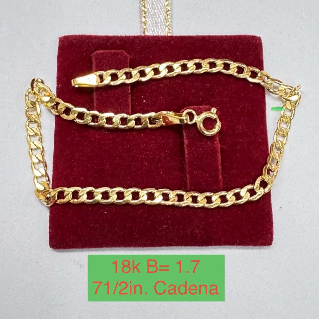 18k Saudi gold cadena bracelet (Category: Bracelets) located in Manila. Submitted by bhelgoldseller2ndaccount (Listing ID 1468978370, Image 2). Description: New!!✨New!!✨New!! Authentic 18k Saudi Golds 💯pawnable/naisasanla 💯with high appraisal rate 💯good investment 💯Direct supplier price 👉OPEN for resellers 🌺please take time to evaluate their actual sizes and grams 👉Best panggift for all occasions ✅ Sold per grams not per piece Kya lowest p