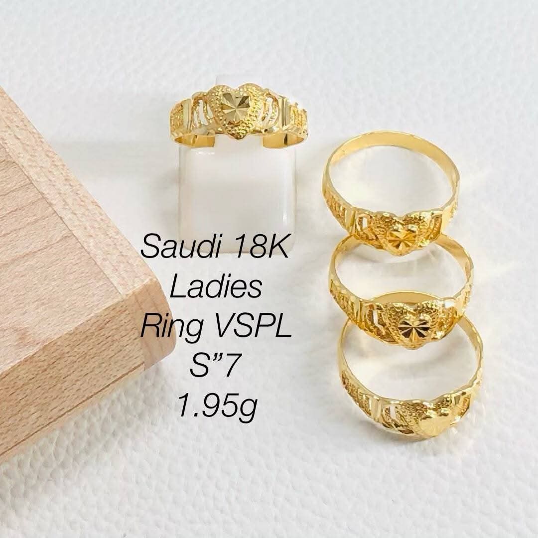 18k Saudi gold ladies ring (Category: Rings) located in Manila. Submitted by bhelgoldseller2ndaccount (Listing ID 1469080543, Image 3). Description: New!!✨New!!✨New!! Authentic 18k Saudi Golds 💯pawnable/naisasanla 💯with high appraisal rate 💯good investment 💯Direct supplier price 👉OPEN for resellers 🌺please take time to evaluate their actual sizes and grams 👉Best panggift for all occasions ✅ Sold per grams not per piece Kya lowest price ✅Wi