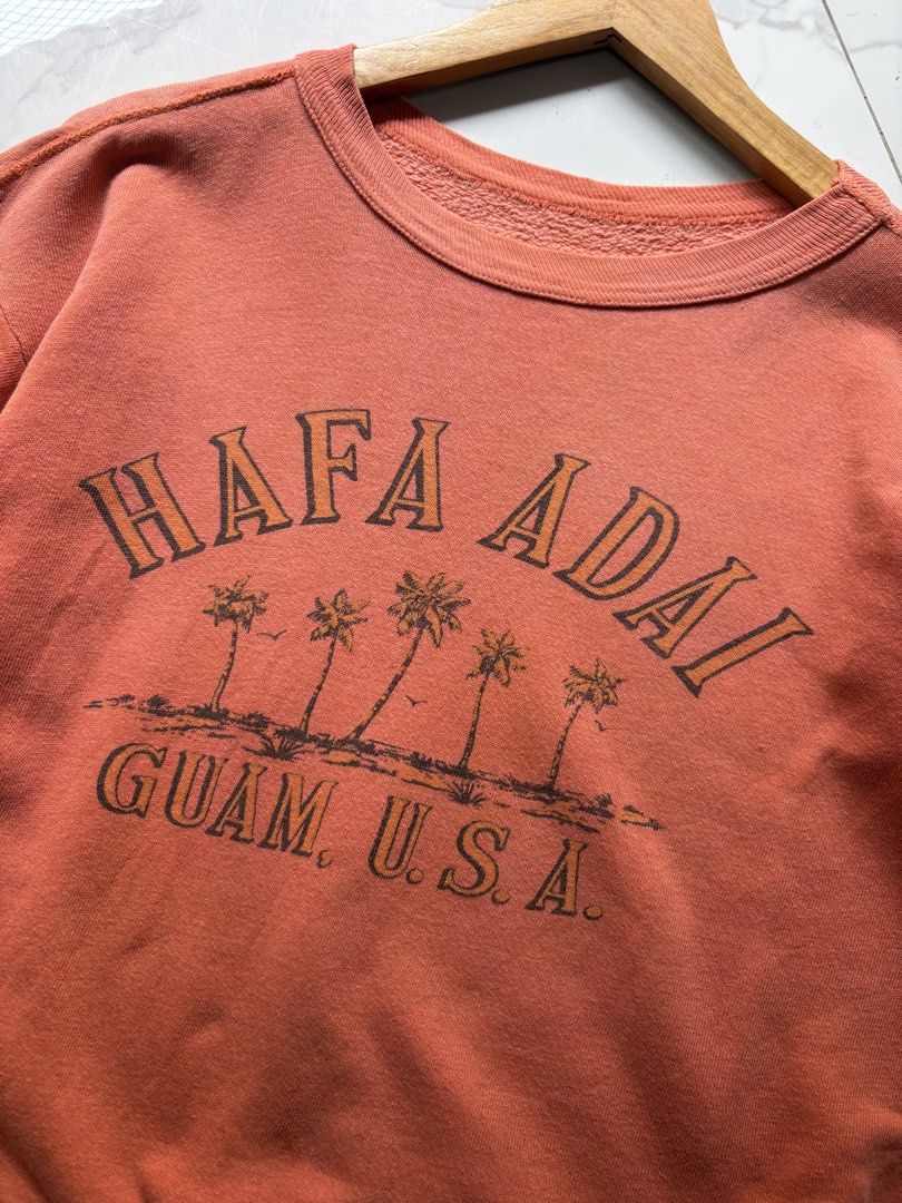 1960’s Hafa adai Sweatshirt. (Category: Coats, Jackets and Outerwear) located in Paranaque City. Submitted by arcvintage (Listing ID 1469002042, Image 1). Description: Size: Fits Large Boxy Chest: 21.5” Length: 22” Flaws: Color rate: 8.5/10 ________________________________________ Sizing is determined by measurements not by the garment tag. ________________________________________ Disclaimer: Arc Vintage is not affiliated with the official brand’