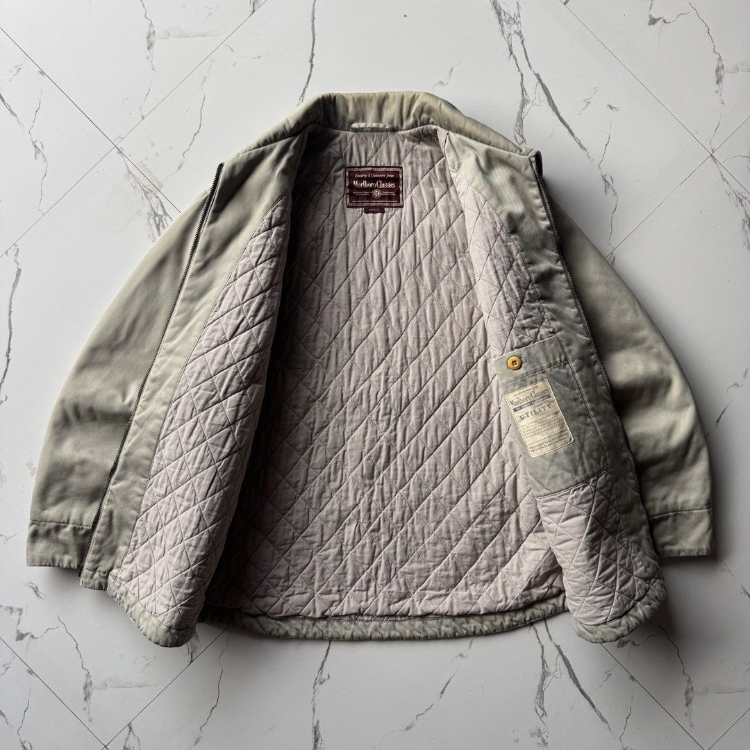1990s Marlboro Classics Canvas Utility Work Jacket (Category: Coats, Jackets and Outerwear) located in Baguio. Submitted by retrophiletown (Listing ID 1469063033, Image 3). Description: 1990s Marlboro Classics Canvas Utility Work Jacket Measurement in inches Width: 23.5 Length: 27.