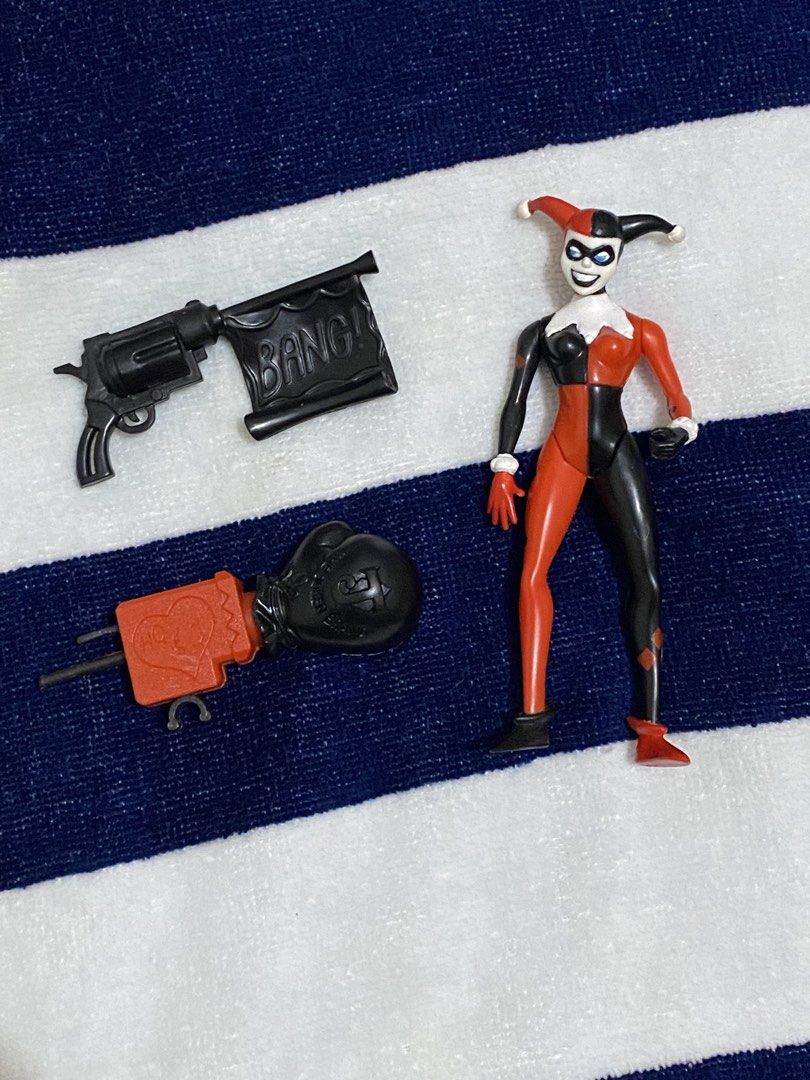 1997 Harley Quinn Action Figure (Category: Action & Battle Toys) located in Urdaneta. Submitted by prelovedandfound (Listing ID 1469109347, Image 1). Description: This is the 1997 Harley Quinn Action Figure from The Adventures of Batman & Robin (Series 2) toy line, manufactured by Kenner. Complete In good condition Location: Urdaneta Pangasinan.