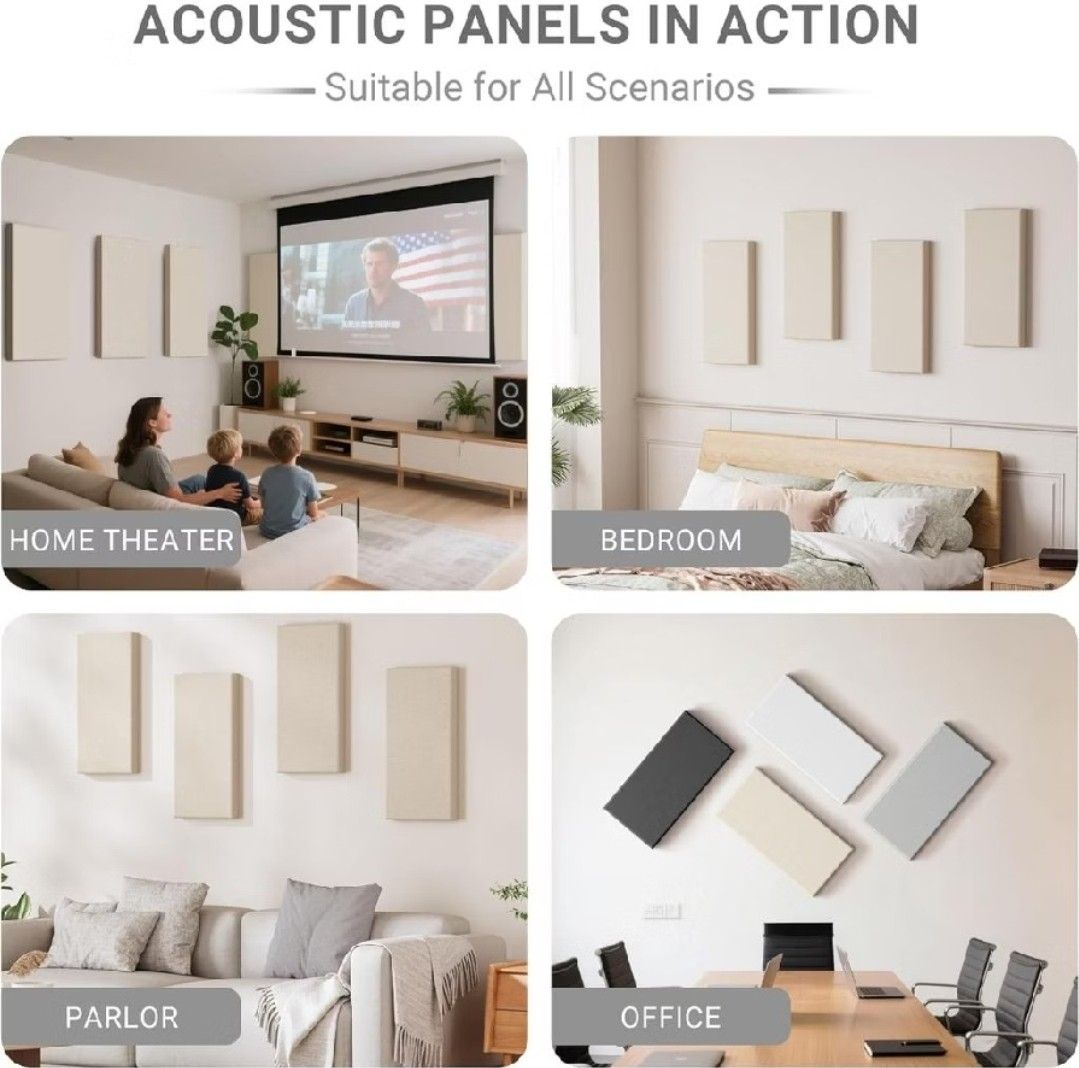 20 pcs Acoustic Panels Sound Proofing Wall Insulation (Category: Construction & Building Materials) located in San Mateo. Submitted by reyshel08 (Listing ID 1469027461, Image 1). Description: - Type: Soundproofing acoustic panels for walls and ceilings - Material: Brown textured fiber - Shape: Rectangular - Benefits: Effectively reduces echo and noise in rooms, home theaters, bedrooms, or offices - Inclusions: Comes with installation strips and r