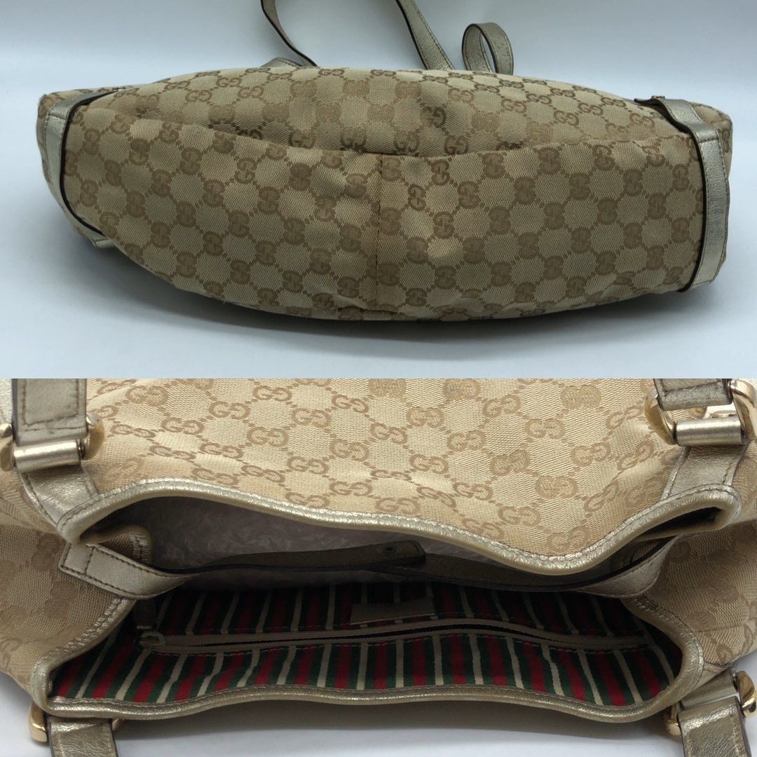 267010106 GUCCI BAG CANVAS 130736 (Category: Luxury Bags & Wallets) located in Taguig. Submitted by ecoring.ph (Listing ID 1468950922, Image 3). Description: ◆CONDITION: B- ◆DESCRIPTIONS: (Other defects/info:) OUTER: The canvas body of the bag is stained and dirty, has minimal discolorations, and shows signs of use. The bottom and bottom corners of the bag are stained, dirty, and minorly scuffed, have minimal discolorations, and show signs of use