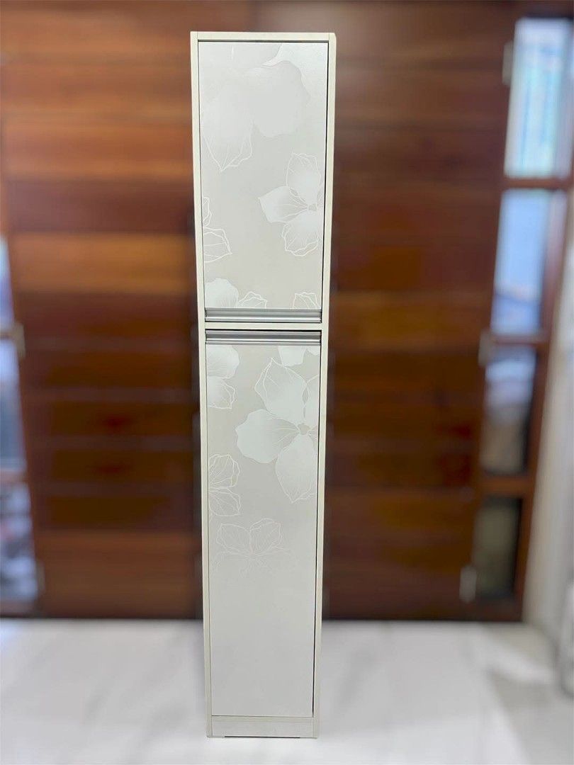 2 Door Slim Storage Cabinet (Category: Shelves, Cabinets & Racks) located in Quezon City. Submitted by dannikkishoppe2 (Listing ID 1469051509, Image 2). Description: 2 Door Slim Storage Cabinet‼️₱4500‼️ *adjustable shelves W12.5in x D16in x H71in Please manage your expectations as there might be minimal flaws. Color may vary due to lighting, it may appear darker or lighter in person. Check photos first before buying. Please refrain from purchasin