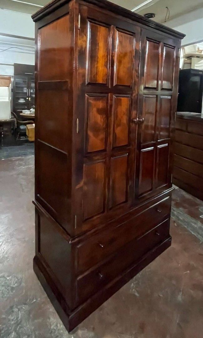 2 Door Wardrobe Chest Drawer Cabinet (Category: Shelves, Cabinets & Racks) located in Quezon City. Submitted by dannikkishoppe2 (Listing ID 1469056232, Image 3). Description: 2 Door Wardrobe Chest Drawer Cabinet‼️₱11000‼️ ✔️ Sturdy and Durable Construction ✔️ Perfect for organizing your clothes and other essentials ✔️ A practical and stylish addition to your home! Please manage your expectations as there might be minimal flaws. Color may vary due