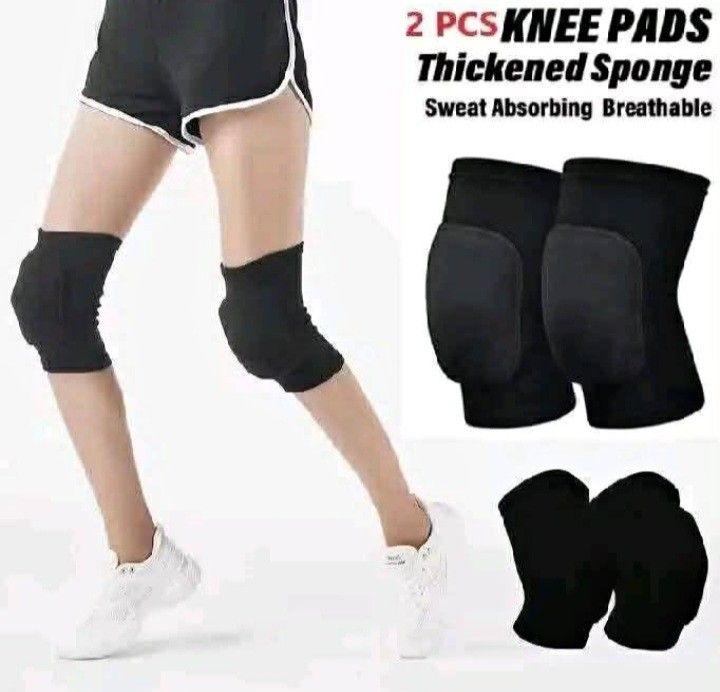 2 Pcs Knee Pads Thickened Sponge Sweat Absorbing Breathable (Category: Braces, Support & Protection) located in Manila. Submitted by ericklee23 (Listing ID 1469057099, Image 1). Description: - Color: Black - Thickened sponge cushioning for superior protection - Sweat-absorbing and breathable material - Flexible design allows for comfortable movement - Ideal for workouts, running, and various sports - Includes 1 pair (2 pieces).