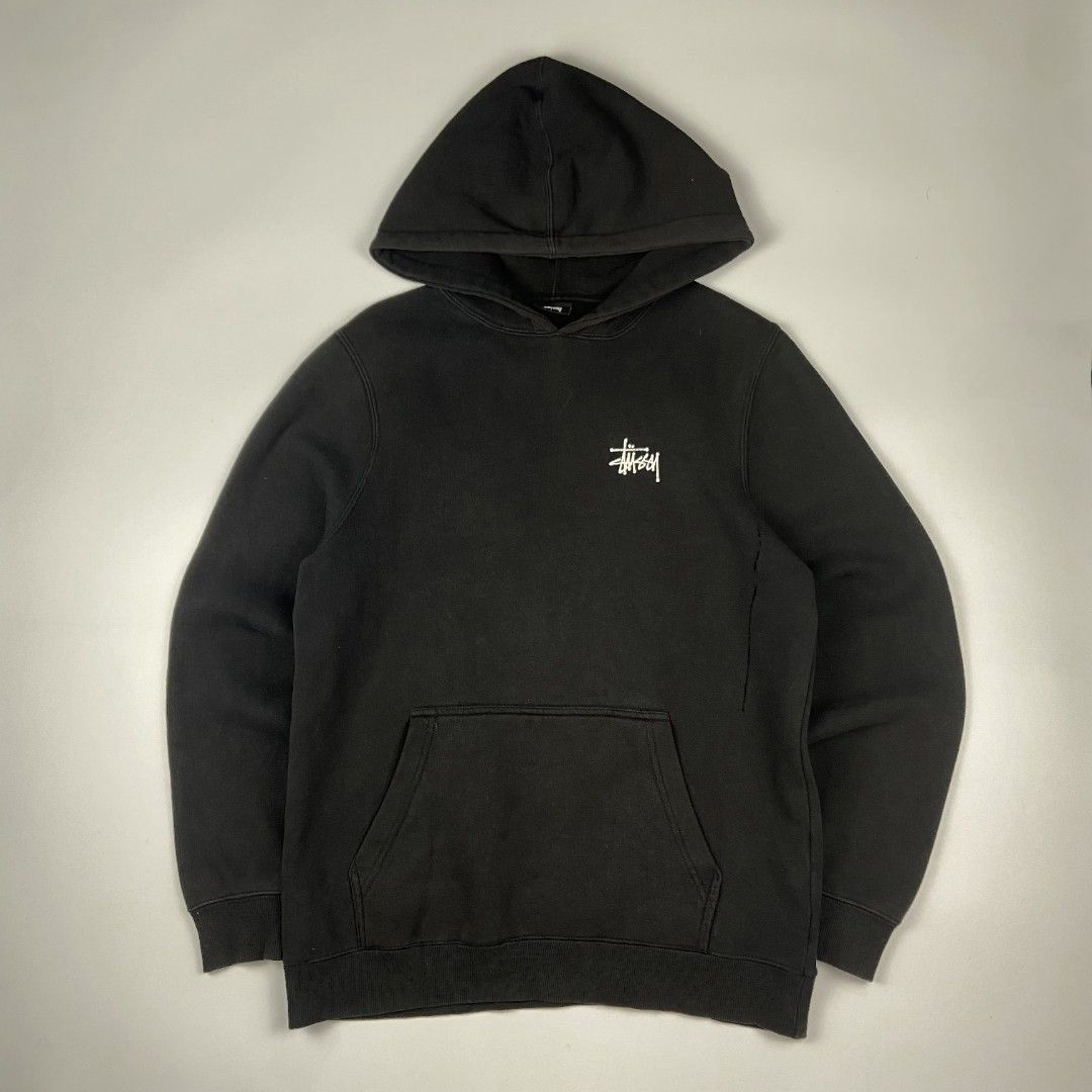 (2) Stüssy Basic Logo Hoodie - Small (Category: Coats, Jackets and Outerwear) located in Antipolo. Submitted by lootersclubph (Listing ID 1469065683, Image 3). Description: (2) Stüssy Basic Logo Hoodie ₱ 999 only Small 28 Length / 22 Width Issue / s : Scratches No Lace Unnoticeable crackprints Fadings Restitched part ( Left underarm ) Washed and Steamed 100% Authentic.