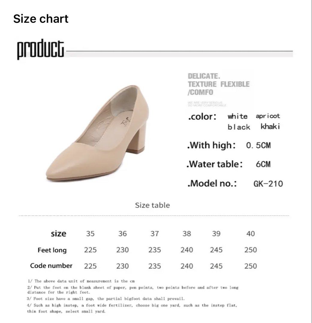 2in Pointed Toe Block Heel Pumps (Category: Heels) located in Marikina City. Submitted by kelzue (Listing ID 1469025264, Image 3). Description: Kakabili lang and ginamit once lang just to try yung fit. color: camel size: 35 (for petite feet) rfs: di kasya sakin loc: marikina.
