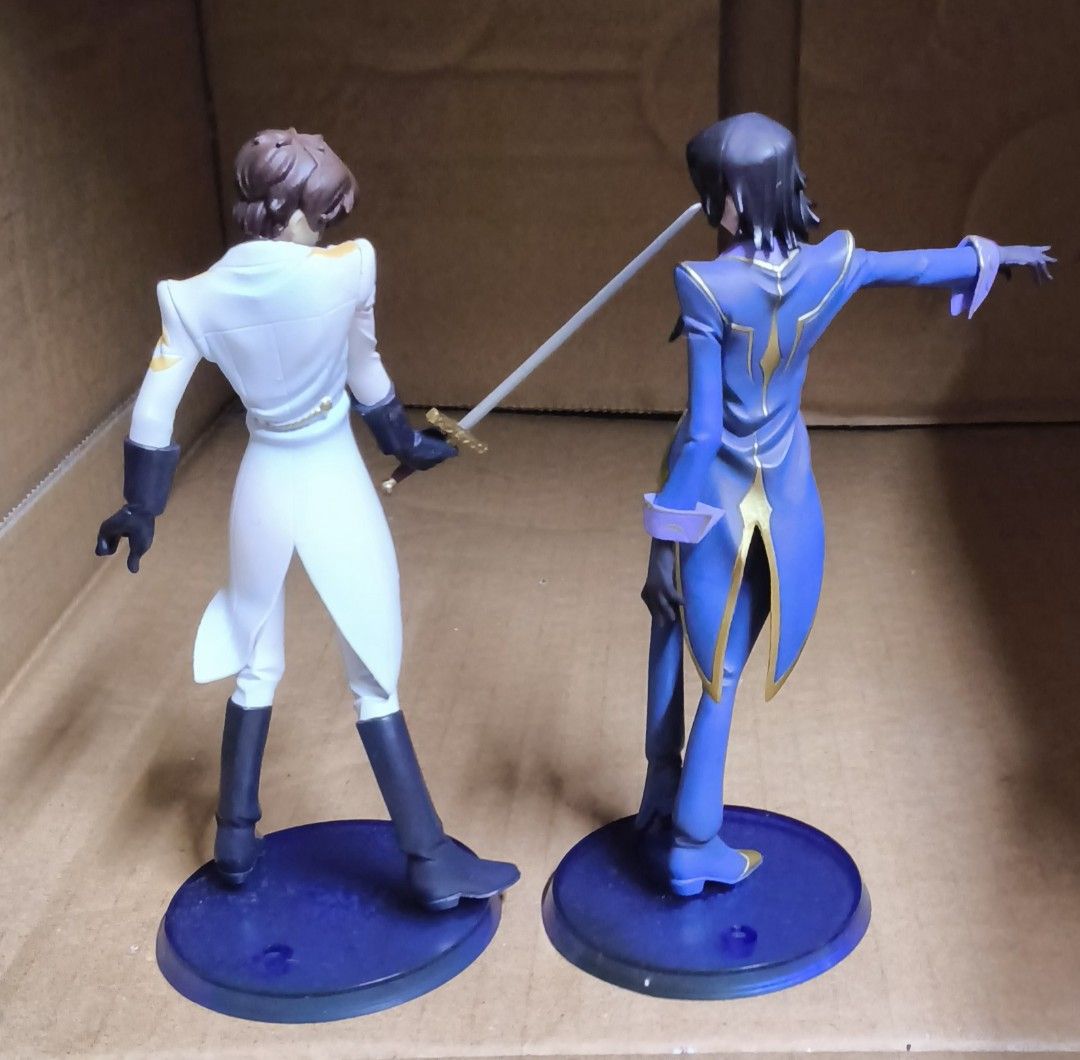 2pcs Code Geass Lelouch and Suzaku Anime Figures Set (Category: Figurines & Statues) located in Manila. Submitted by the_thrift_shop_onlineph (Listing ID 1468989339, Image 2). Description: No long reservation, priority ASAP buyer Products in hand ready to ship Feel free to chat, message or text for additional pictures and inquiry for the availability of the items before placing an order. What you see what you get (see pictures) Details: - Code Ge