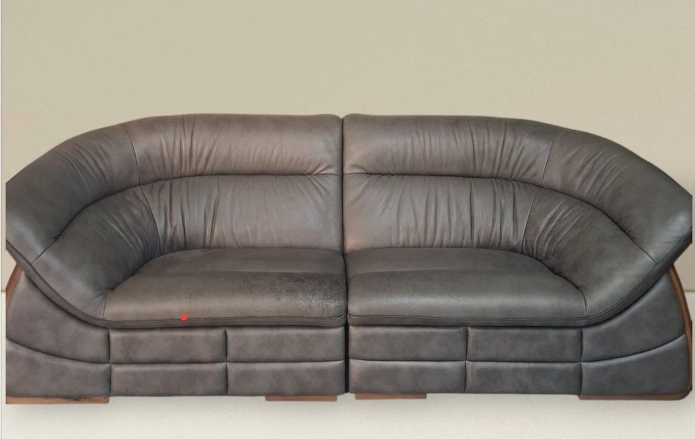 4 Seater Leather Sofa (Category: Sofas) located in Quezon City. Submitted by dannikkishoppe2 (Listing ID 1468930858, Image 1). Description: 4 Seater Leather Sofa ‼️12500‼️ *solid wood frame, heavy *firm foam covered with leather material (with scratches on seat cover, tear on one side) dimensions: L 95.5 W 40 Hseat 16.5 inches Please manage your expectations as there might be minimal flaws. Color may vary due to lighting, it may appear darker or 