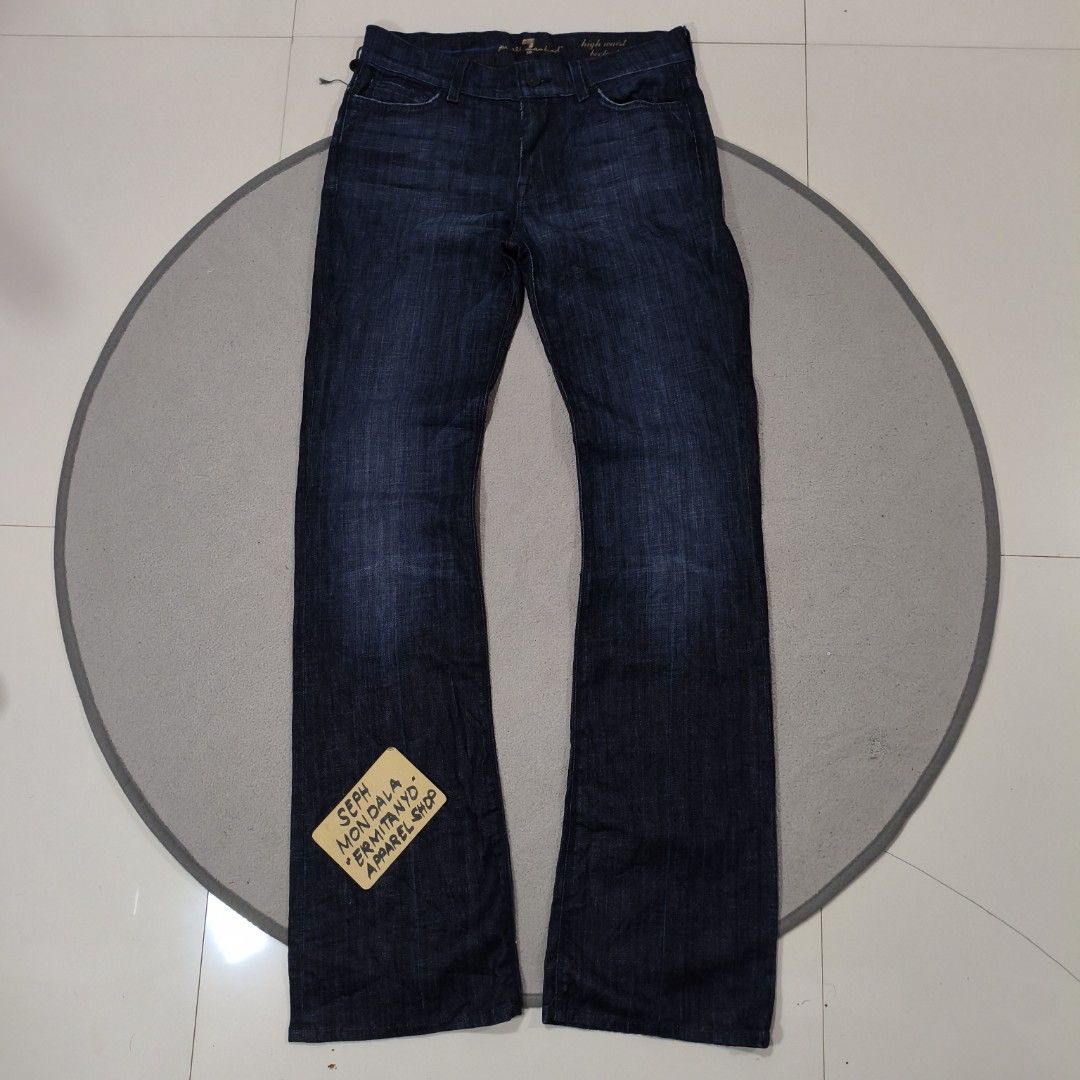 7 for all mankind highwaist bootcut jeans (Category: Jeans) located in Calatrava. Submitted by ermitany0 (Listing ID 1469105528, Image 1). Description: 7 for all mankind highwaist bootcut jeans very good condition size: 28 ( 30 actual size ) length: 43.5" Hem: 9" front rise: 9.25" color may vary due to lighting ✅ check photos for more details ✅⬇️ location: Negros Occidental PM if interested 📩📩📩📩.