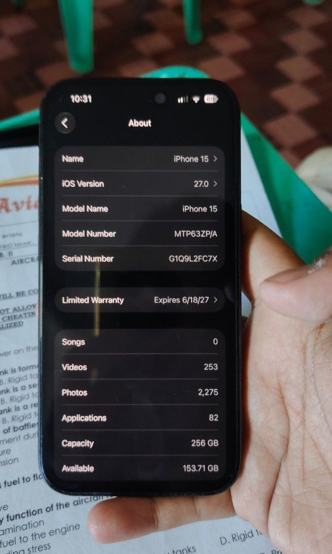 . (Category: iPhone 15 Series) located in Taytay. Submitted by silentwhale607 (Listing ID 1469004941, Image 3). Description: Pwede Tawararan Helping a Friend Po Rush Sale Wala pang 1 year.